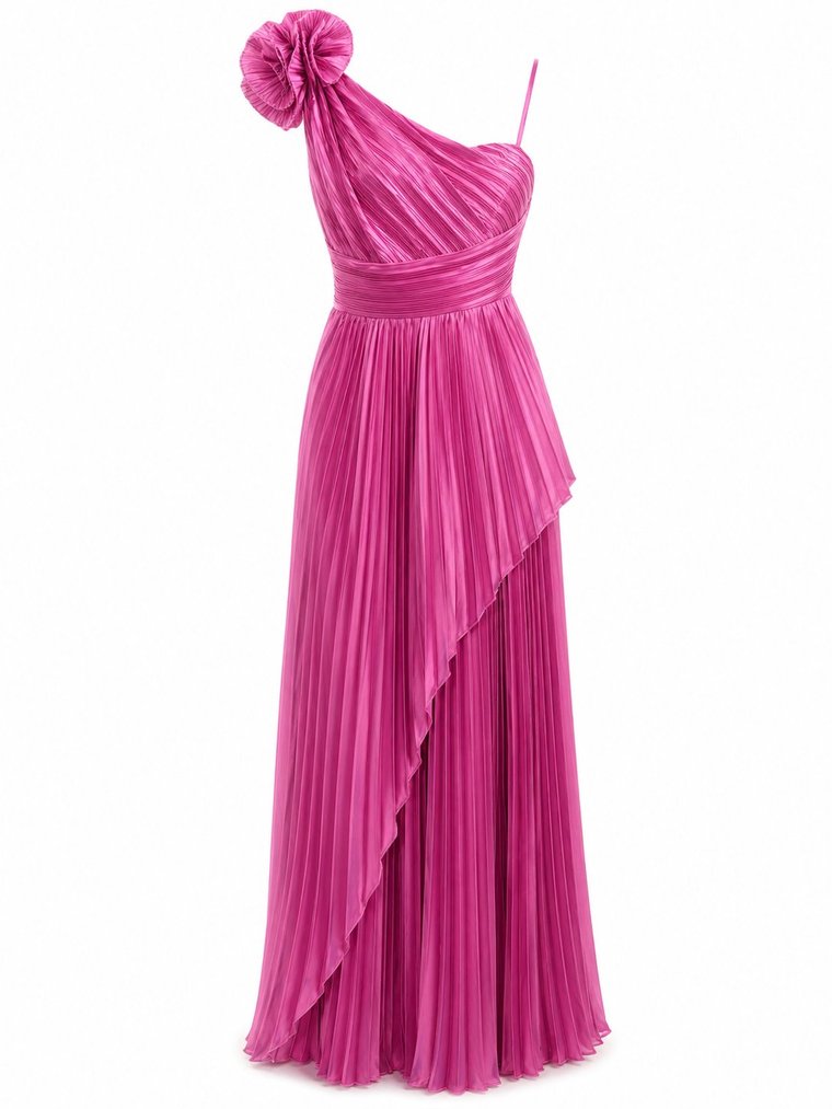 Vestido rosa aislado sobre fondo blanco