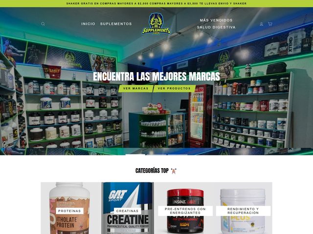 Vista de la tienda WT Supplements